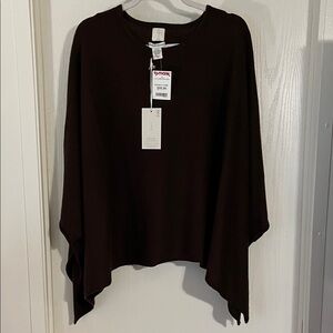 Joie Brown Or Black Cashmere Poncho Sweater NWT